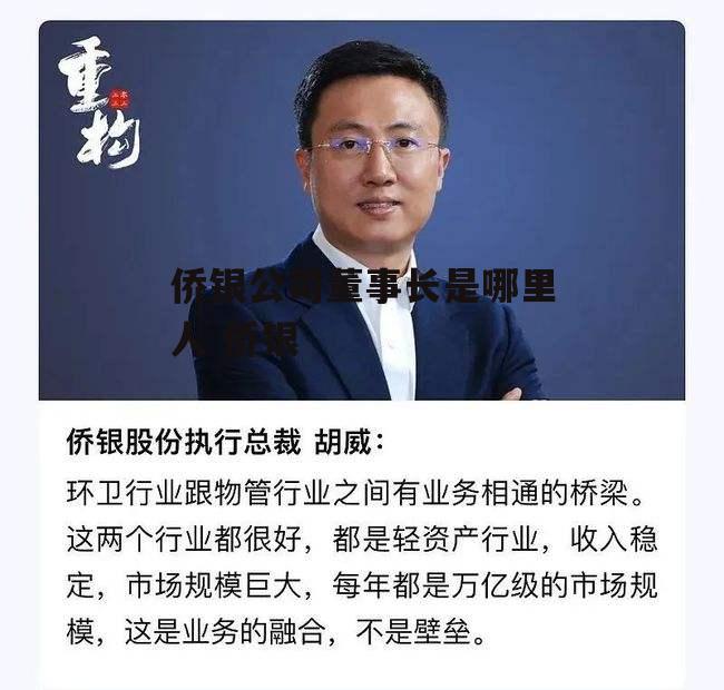 侨银公司董事长是哪里人 侨银